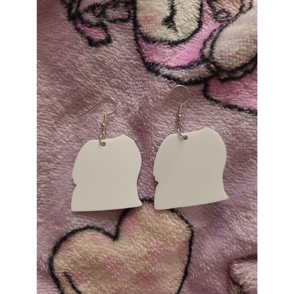 Cutecore Kawaii Grim Reaper Drop Statement Piece Earrings Spirit Halloween Kids - Picture 3 of 3